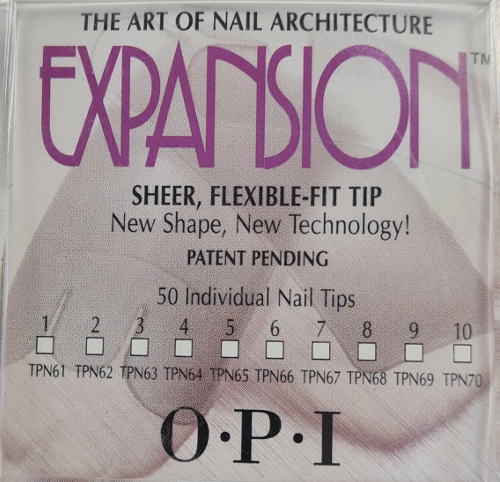 OPI NAIL TIPS - EXPANSION NATURAL- Full fluted well - Size 1 - 50 tips